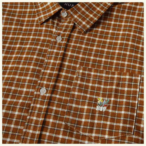 Huf Ανδρικό πουκάμισο Echo Oxford Plaid Shirt